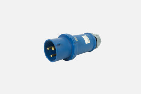 Blauer 230 Volt Stromstecker