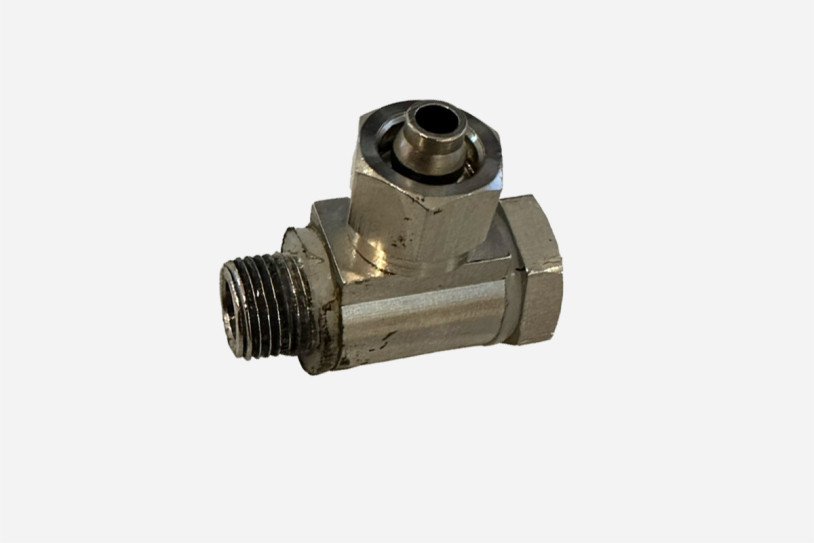 Hollow screw with pneumatic connection for grooved tyre fitting machines – View 1