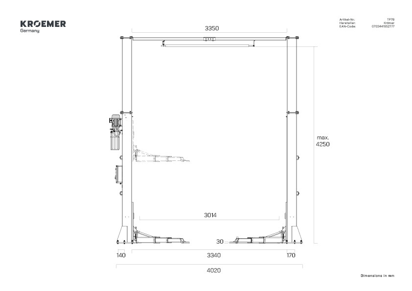 Kroemer TP78 2-post lift – view 7