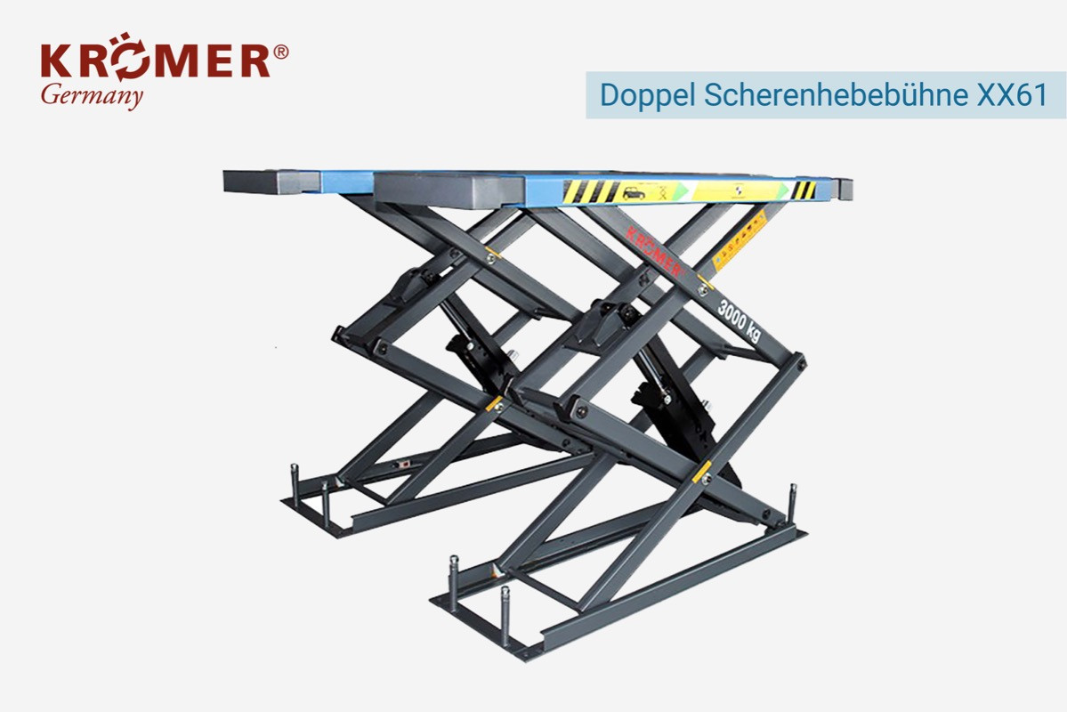 Doppelscheren Hebebühne XX61 ausgefahren
