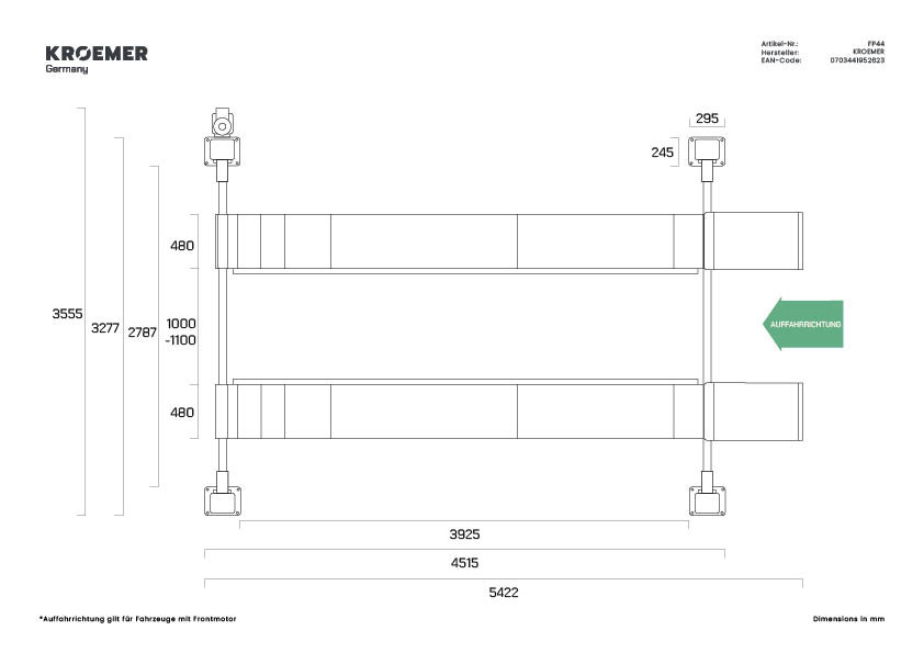 Kroemer FP44 4-post lift – View 6