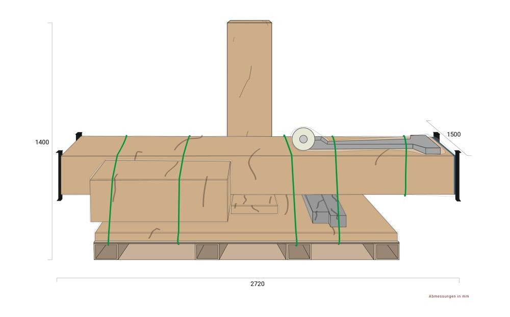 Packaging dimensions single-post lift SP60