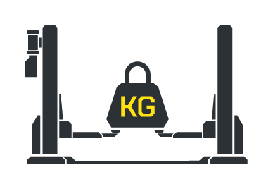 Tragkraft - 2-Säulen Hebebühne - Grafik