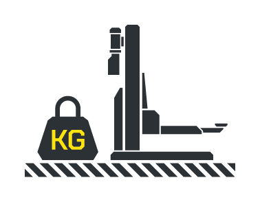 Gesamtgewicht - 1-Säulen Hebebühne - Grafik