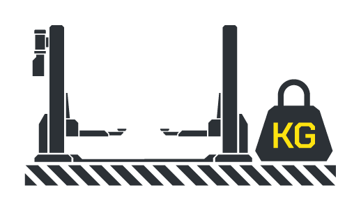 Gewicht - Säulenhebebühne - Grafik